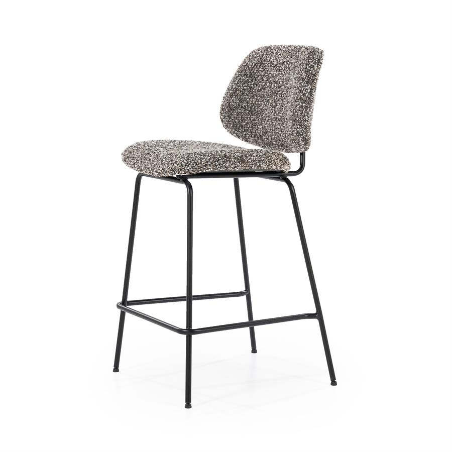Barkruk Jon - Zonder armleuning - 45x52x95 cm - Taupe - Stof - Eleonora