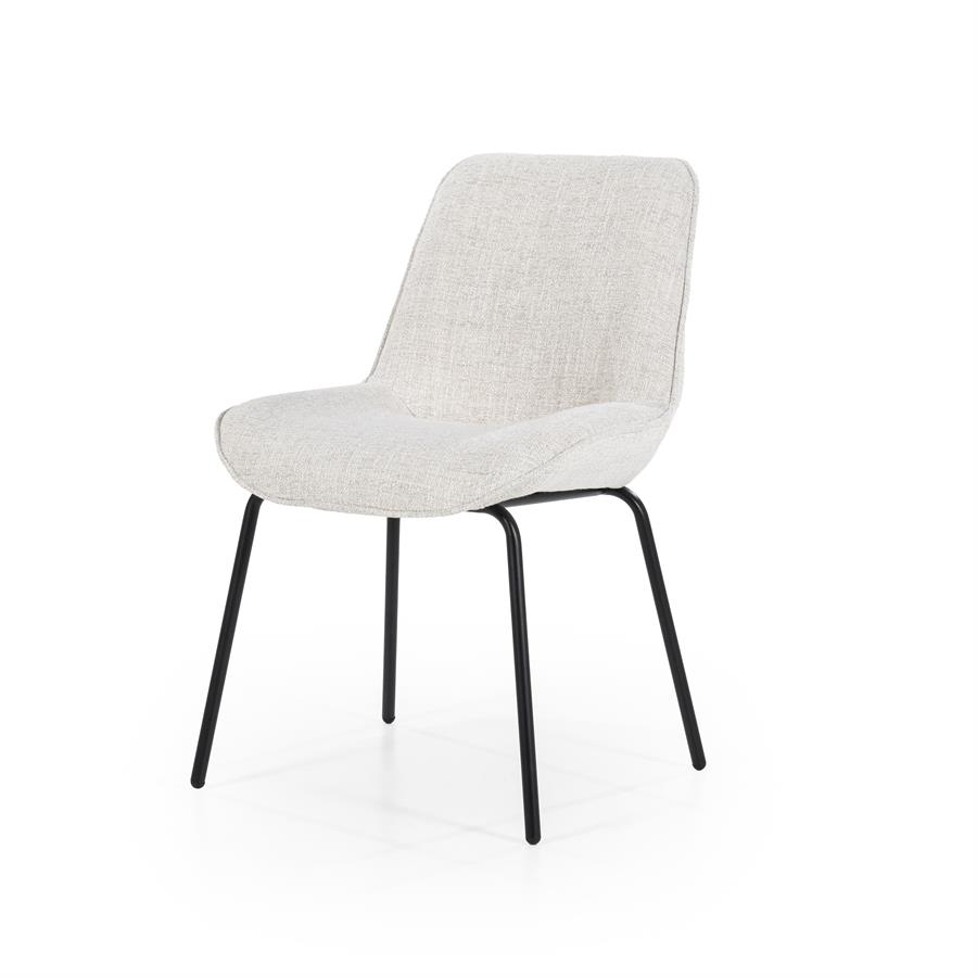 Eetkamerstoel Base - Zonder armleuning - Beige - Geweven - By Boo