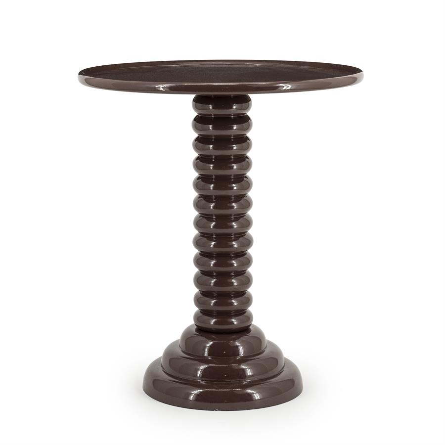 Bijzettafel Basco - Bruin - Aluminium - By Boo