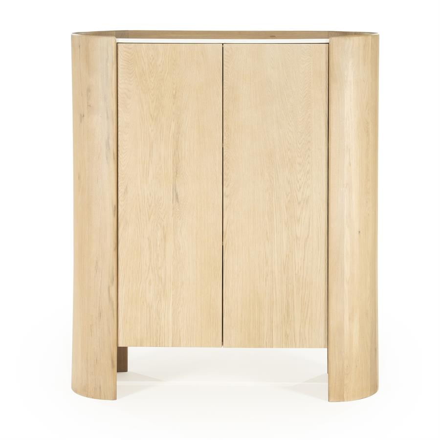Bergkasten Don - Naturel - Eiken hout, eiken fineer en marmer - Eleonora