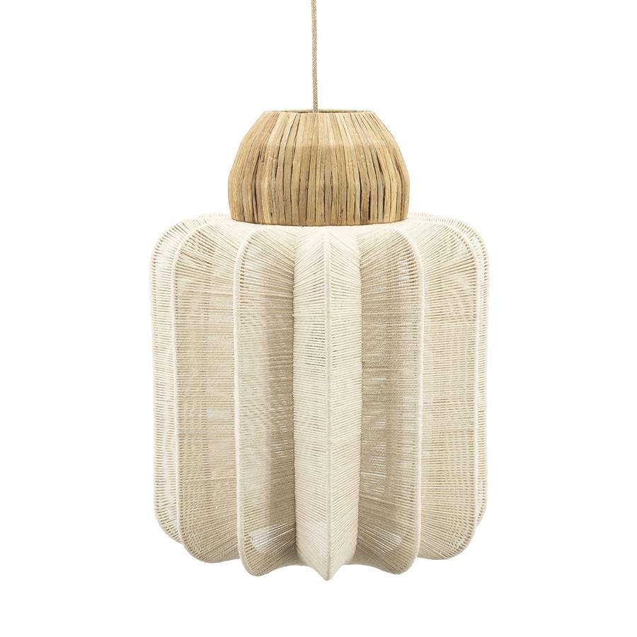 Hanglamp Reb - Natuurlijk - Katoen, zeegras,sisal & Ijzer - 38x38x52 cm - By Boo