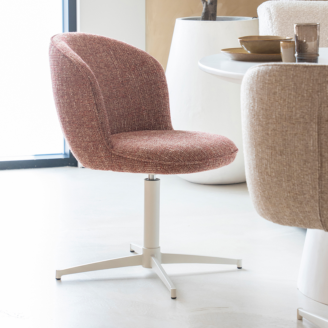 Eetkamerstoel Molly - Rood - Stof - Eleonora