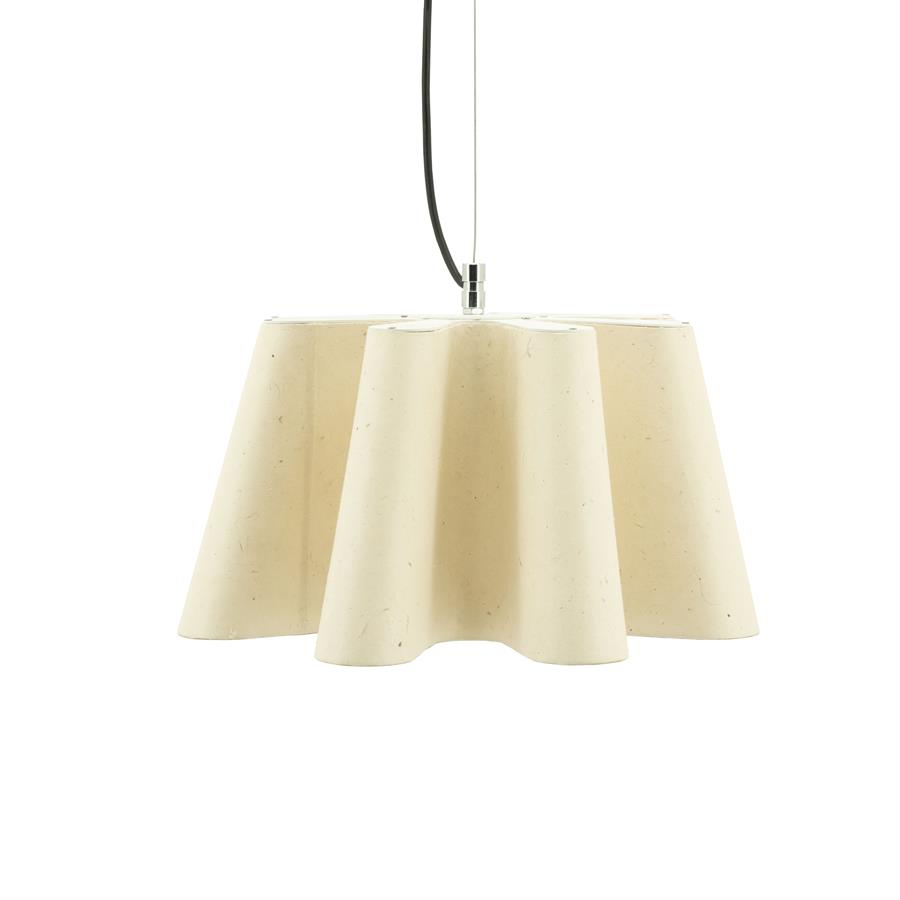 Hanglamp Meander - Natuurlijk - Papier & ijzer - 40x40x20 cm - By Boo