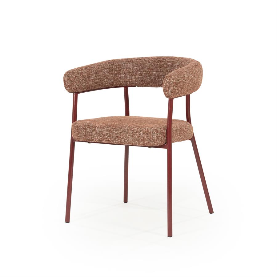 Eetkamerstoel Yovi - Rood - Stof - By Boo