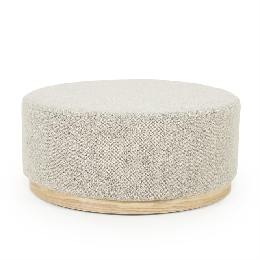 Poefs Avah - Taupe - Geweven - Eleonora