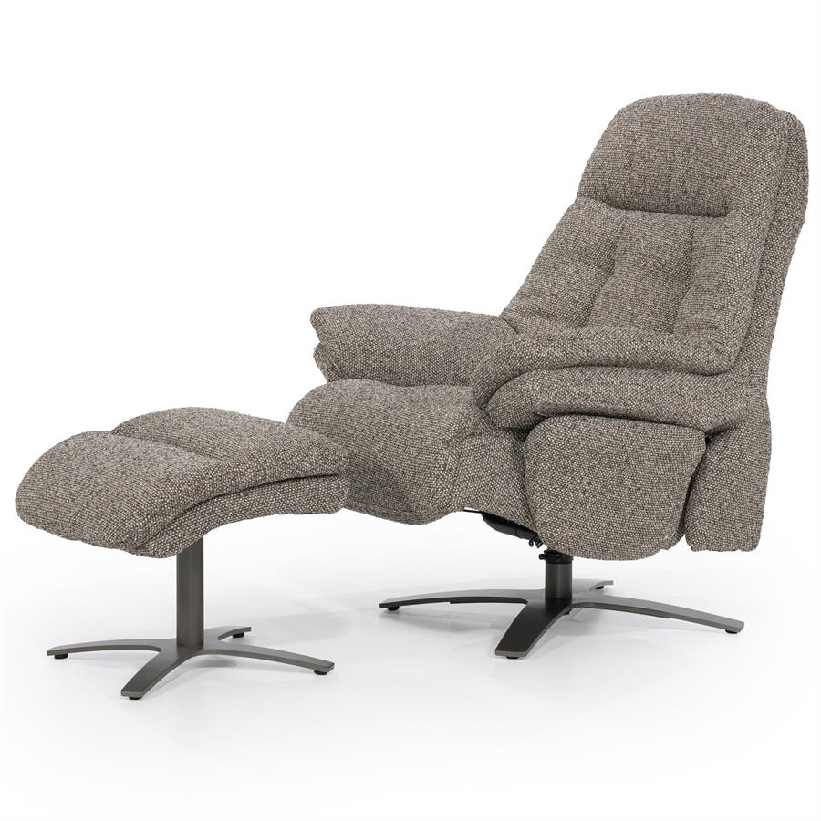 Fauteuil Caleb - Taupe - Stof - Eleonora