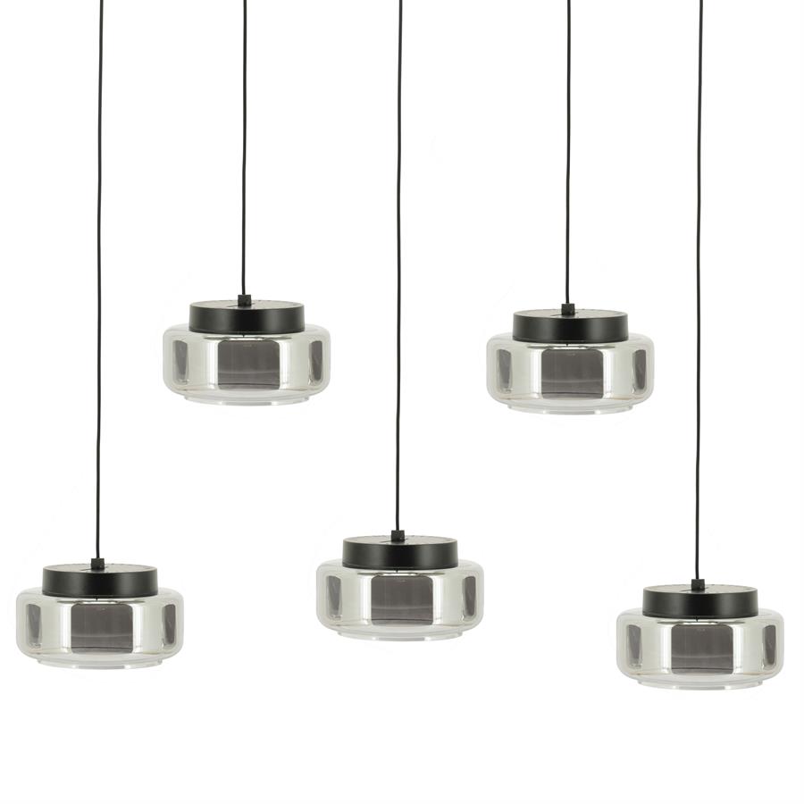 Hanglamp Pivot - Grijs - Ijzer & glas - By Boo