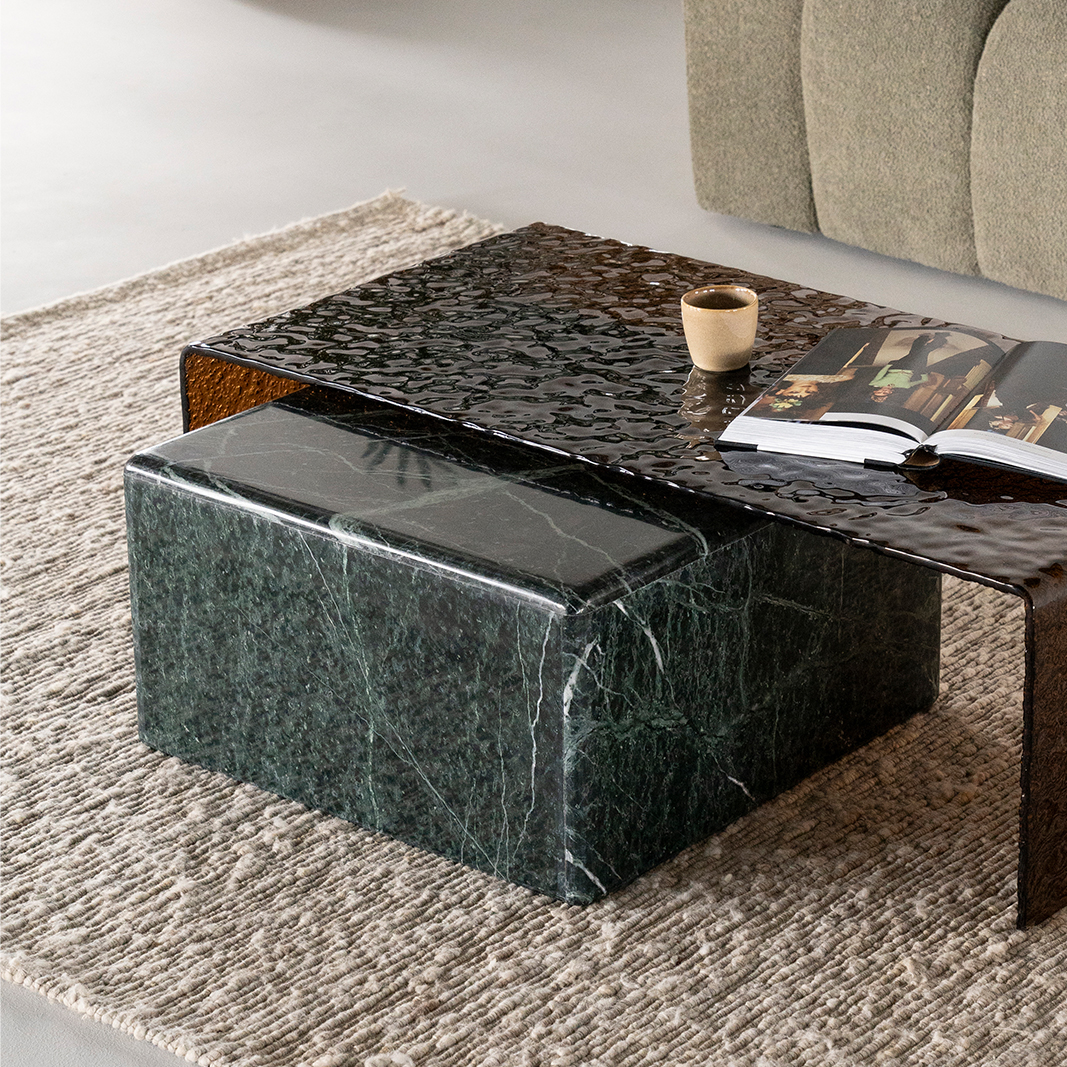 Salontafel Dice - Groen - Marmer - By Boo