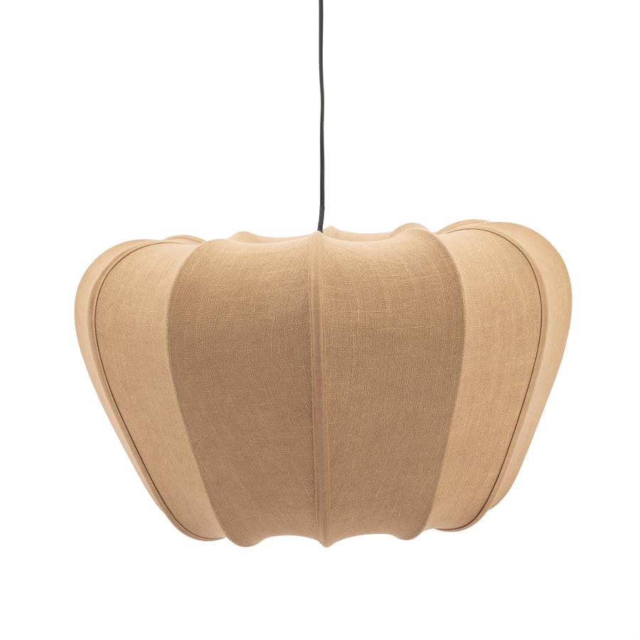 Hanglamp Sora - Bruin - Ijzer en stof - 48x48x28 cm - By Boo