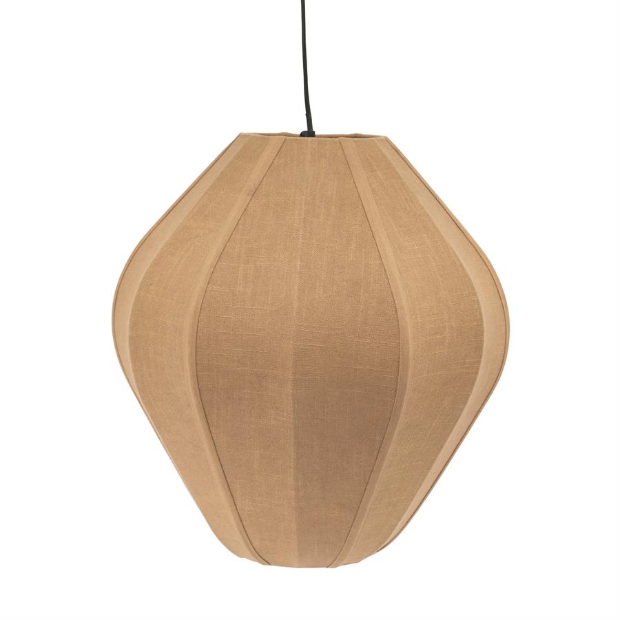 Hanglamp Sora - Bruin - Ijzer en stof - 42x42x47 cm - By Boo