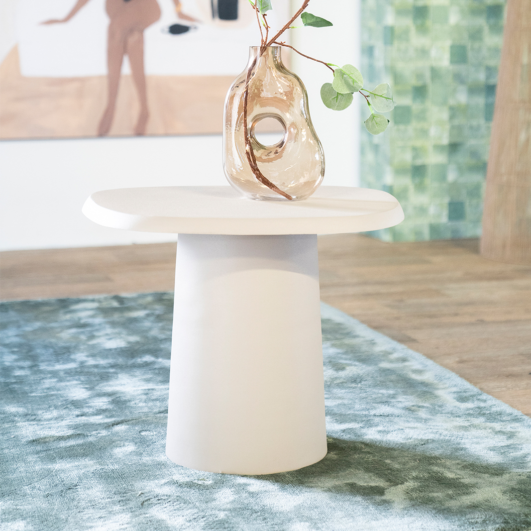 Bijzettafel Sten - Wit - Aluminium - By Boo