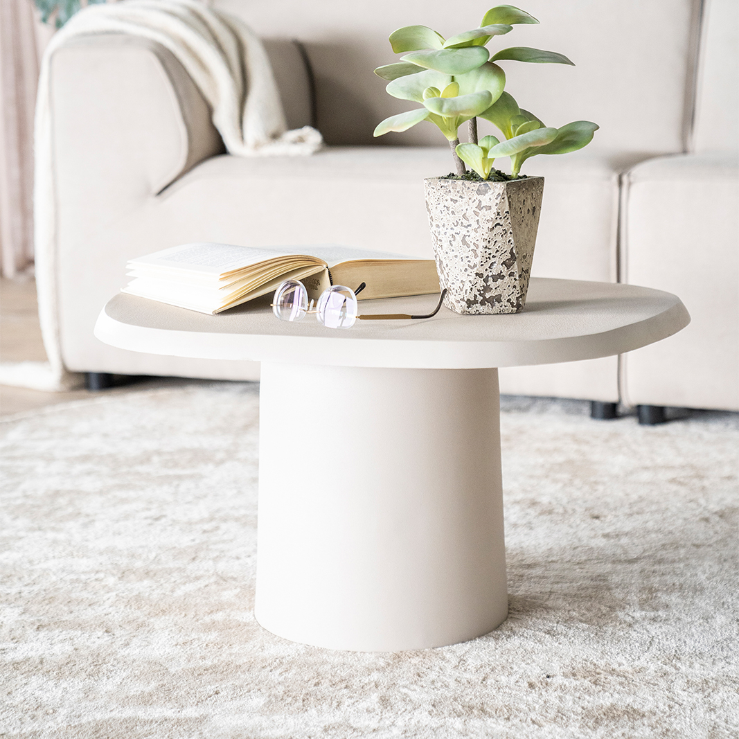 Bijzettafel Sten - Wit - Aluminium - By Boo
