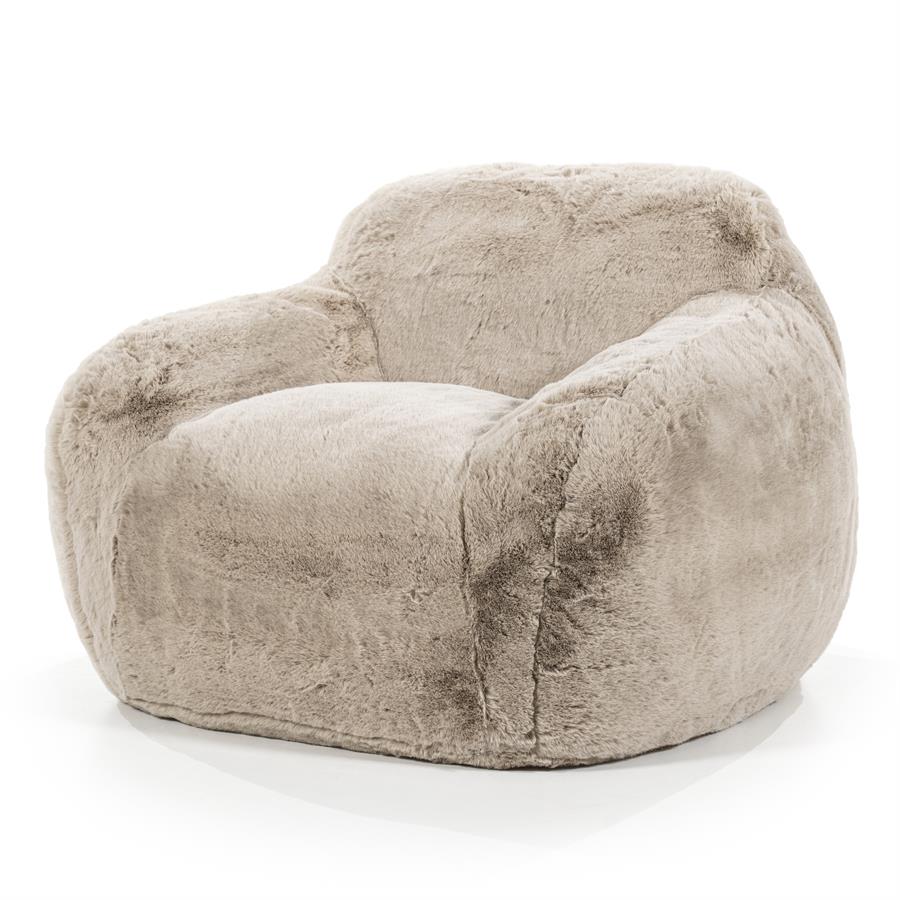 Fauteuil Hug - Zonder armleuning - Taupe - Fluffy - Japandi - By Boo