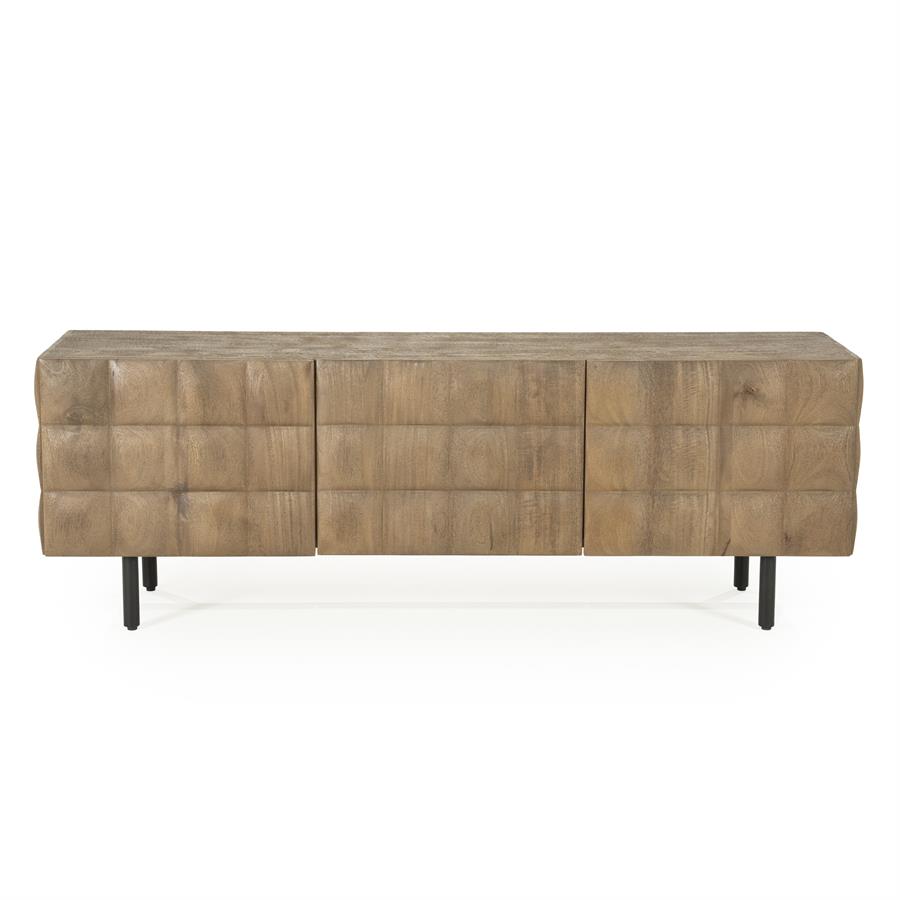 Tv-meubel Felix - Bruin - Mango hout & ijzer - Eleonora