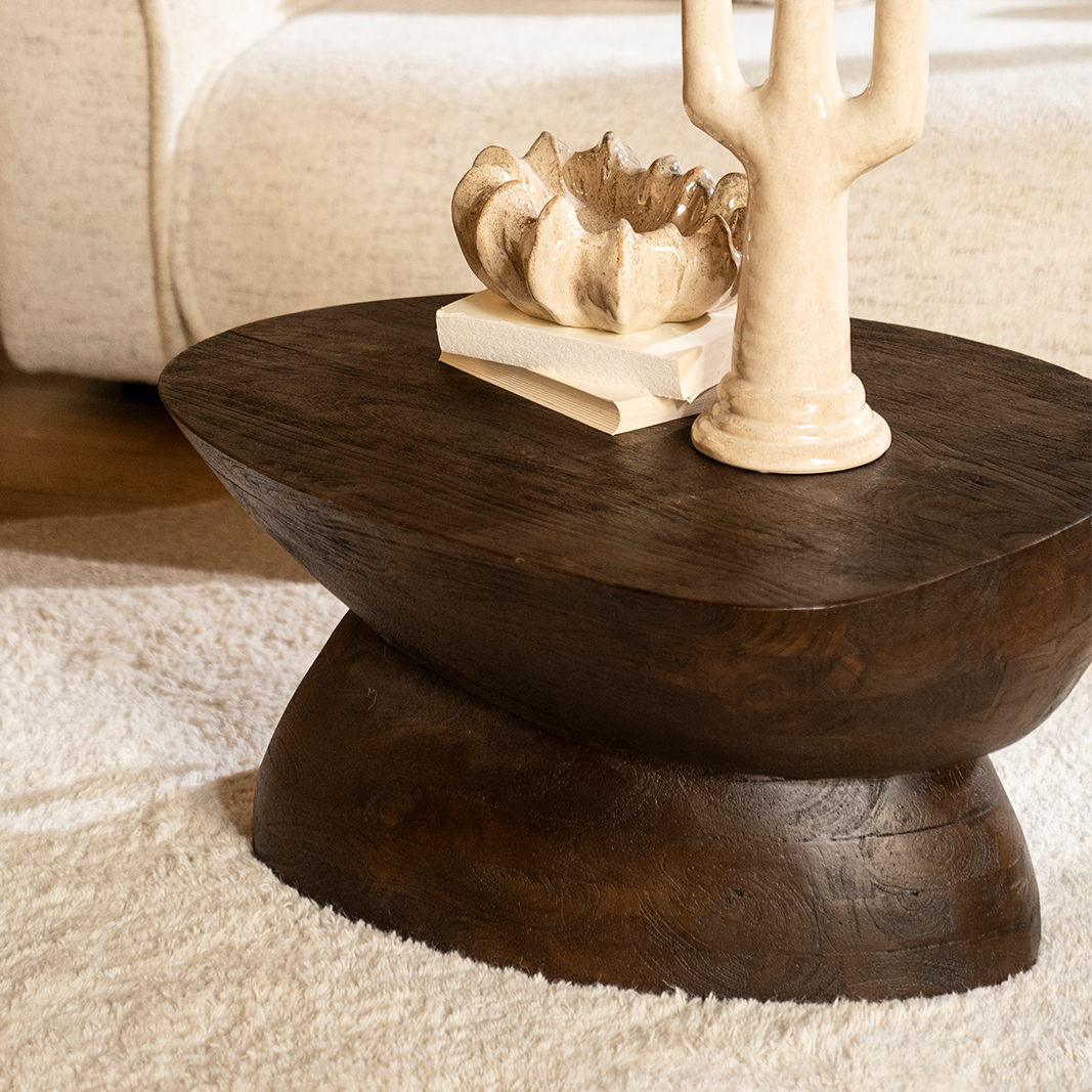 Salontafel Cobble - Bruin - Mango hout - By Boo