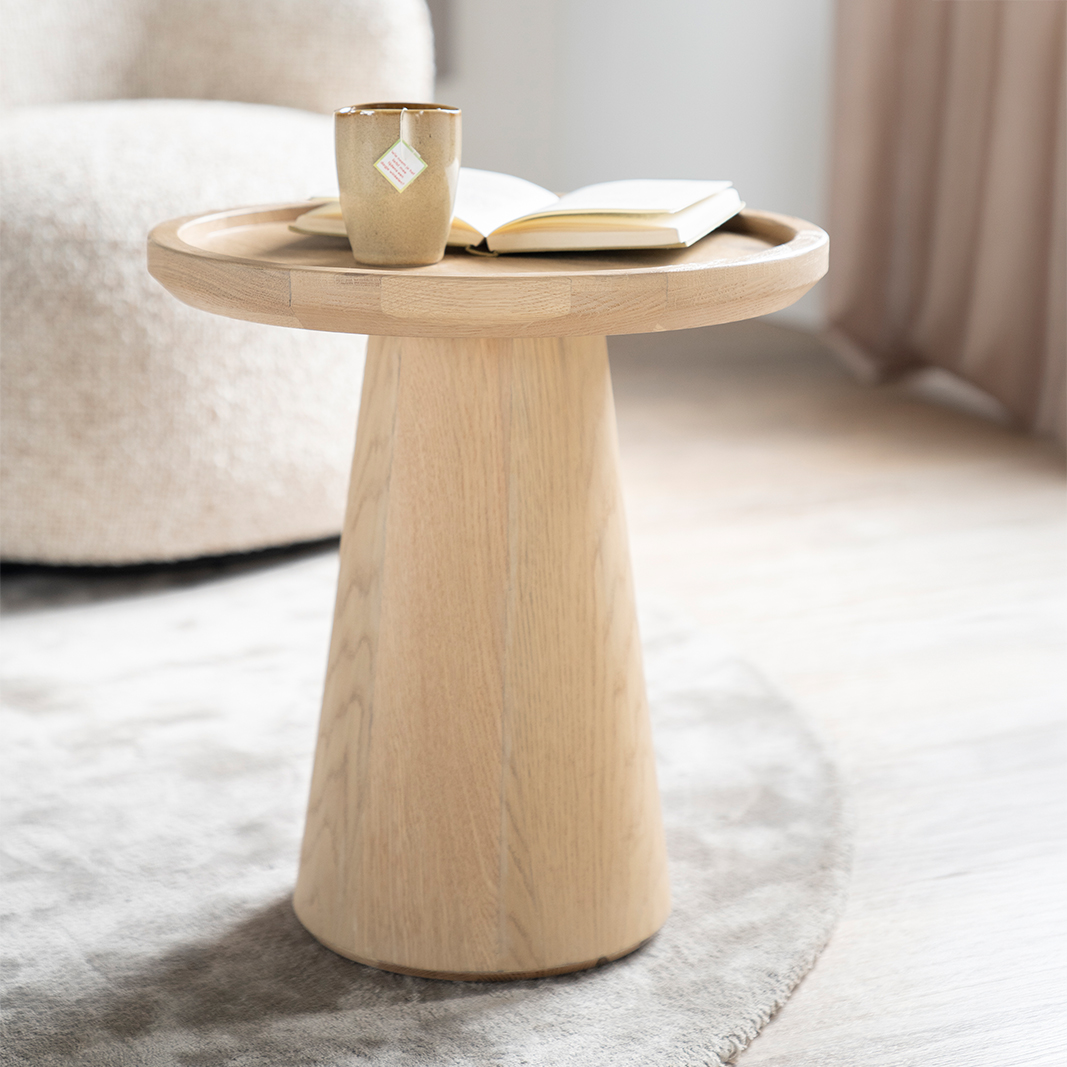 Bijzettafel Leia - Naturel - Eiken fineer - Eleonora