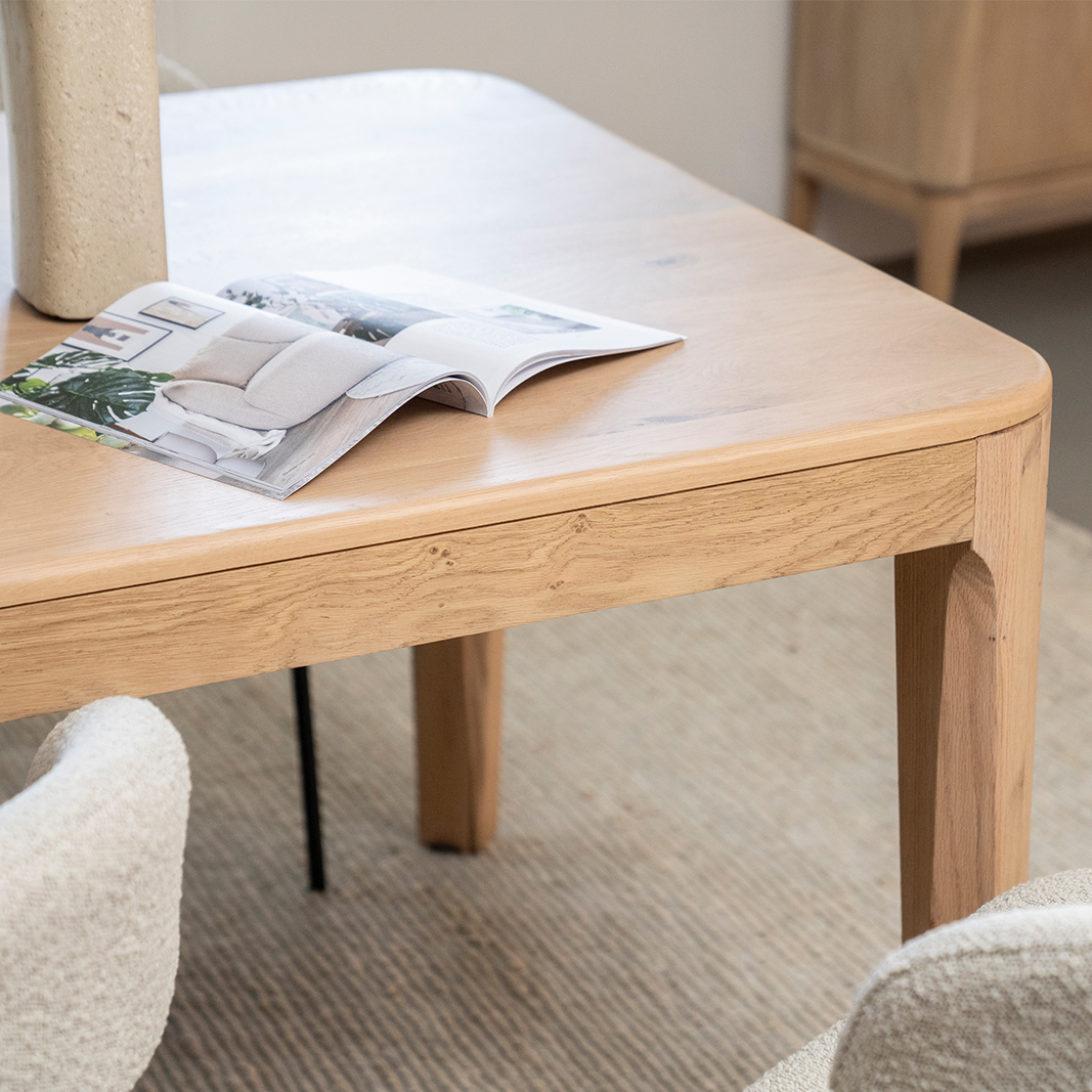 Eetkamertafel Harvey - Naturel - Eikenhout - Eleonora