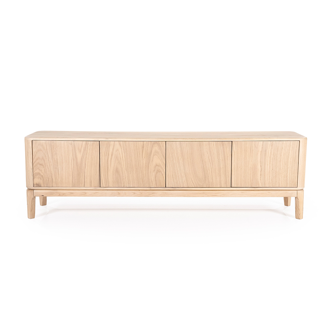 Tv-Meubels Harvey - Naturel - Eiken hout en veneer - Eleonora
