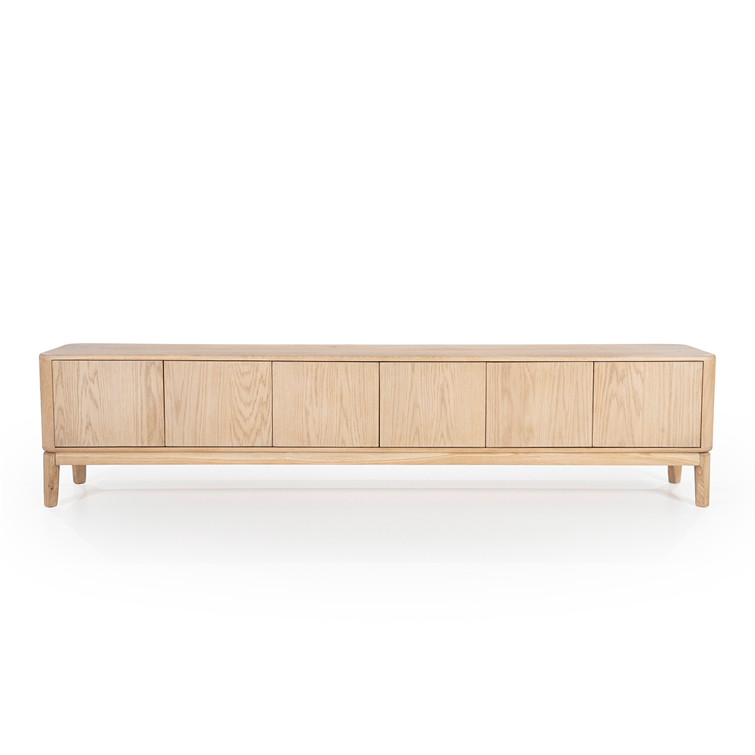 Tv-Meubels Harvey - Naturel - Eiken hout en veneer - Eleonora