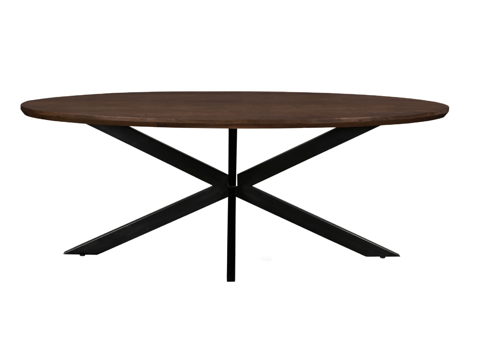 Eetkamertafel Jesper - Natural - Mangohout, Gecoat staal - Living Furn