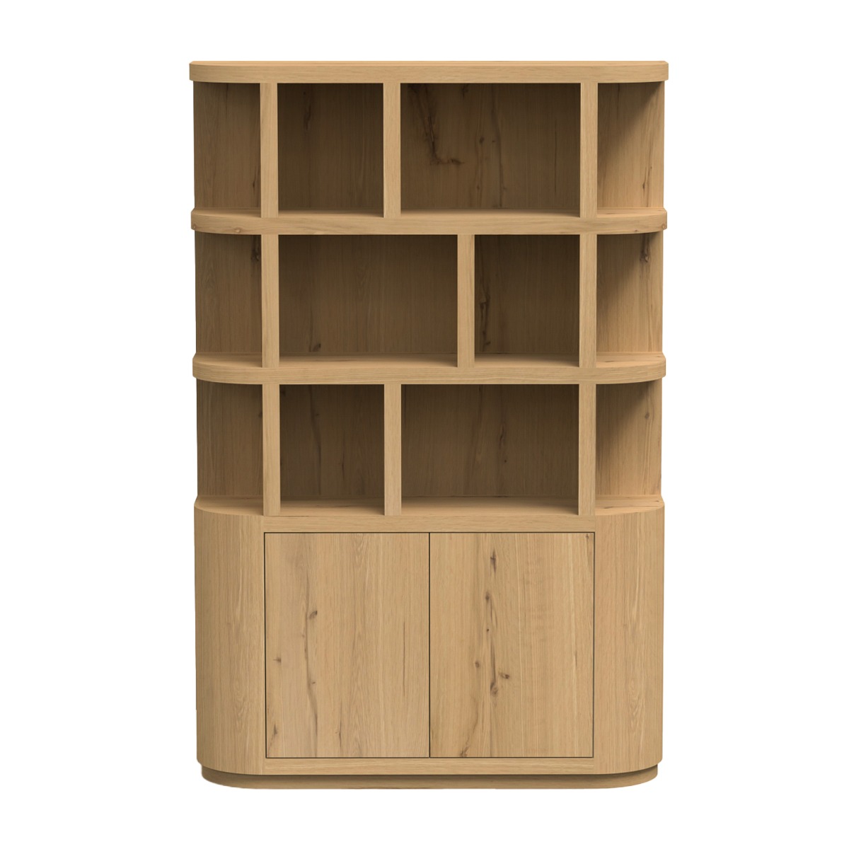 Boekkasten Novero - Natural - Eikenhout fineer - Living Furn