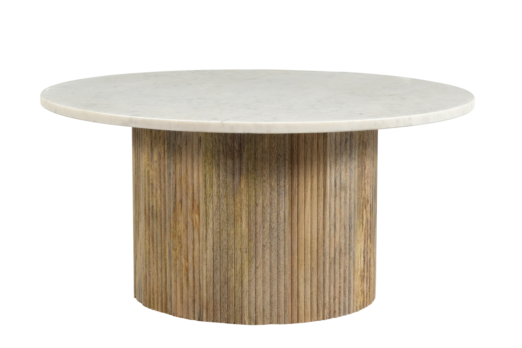 Salontafel Nova - Wit - Marmer, Gecoat staal - Living Furn