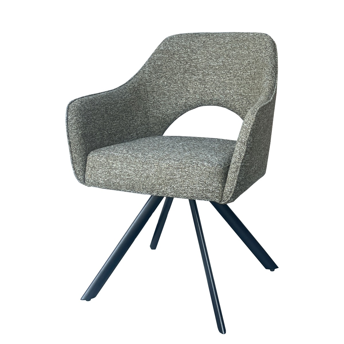 Eetkamerstoel Helen - Turtle - Stof, Gecoat staal - Living Furn