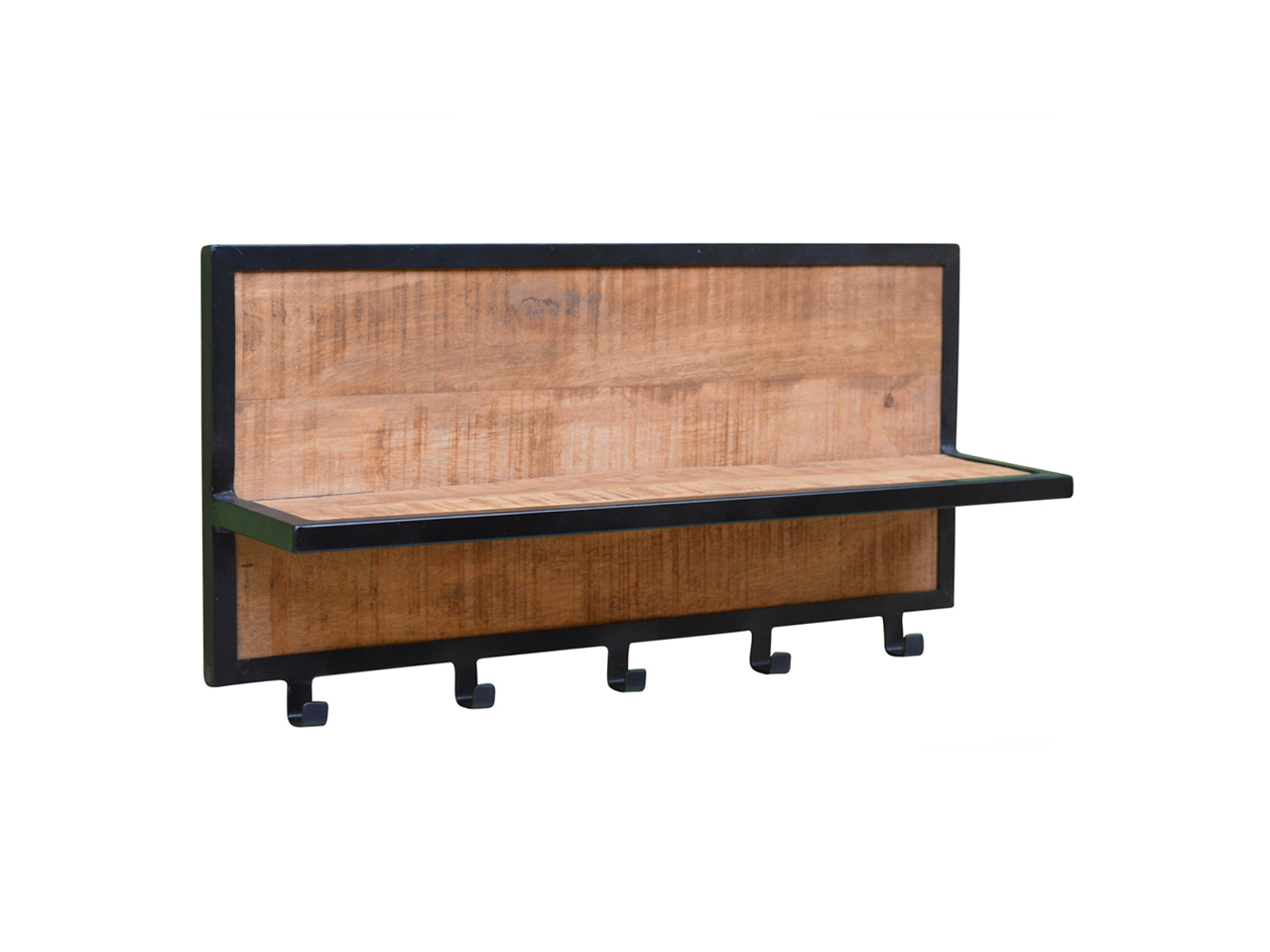Kapstok Caro - Natural - Mangohout, Gecoat staal - Brix