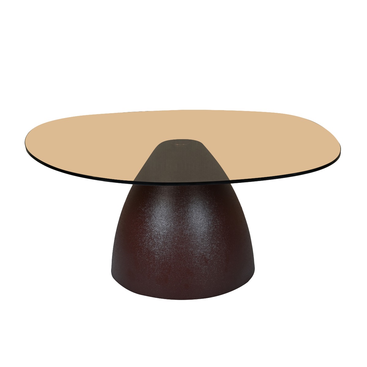 Salontafel Mylon - Burgundy | Pink - Glas, Gecoat staal - Brix