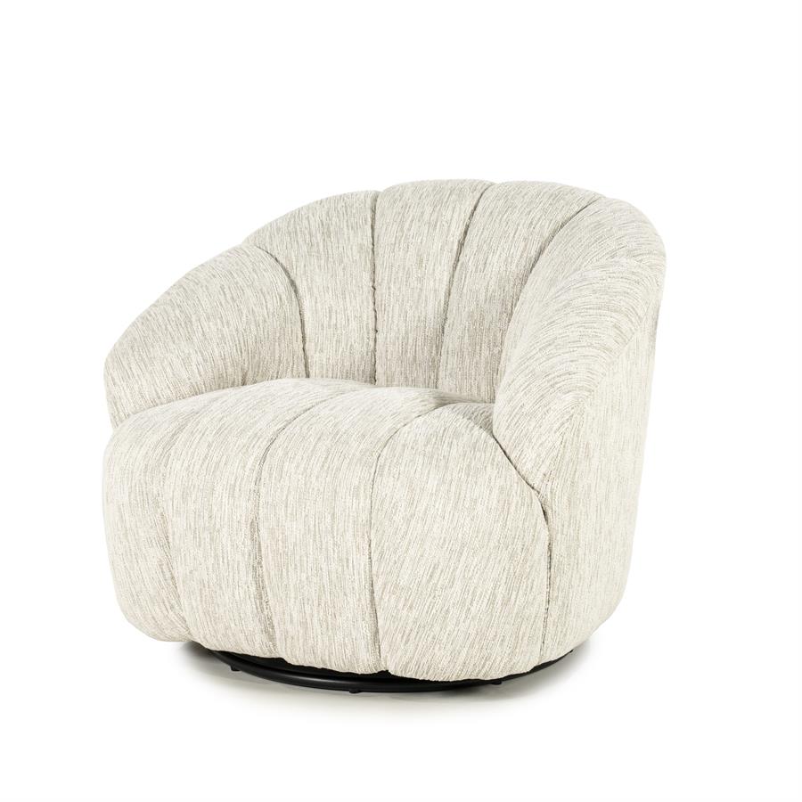 Fauteuil Sogno - Zonder armleuning - Beige - Chenille - Japandi - By Boo