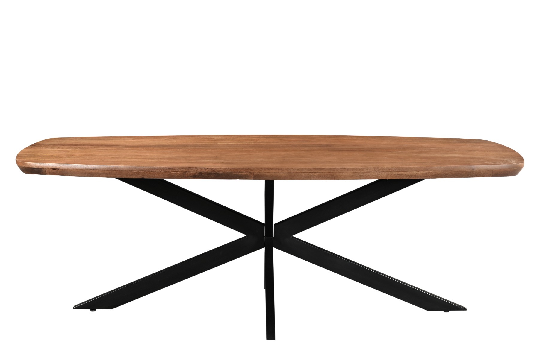 Eetkamertafel Jesper - Natural - Mangohout, Gecoat staal - Living Furn