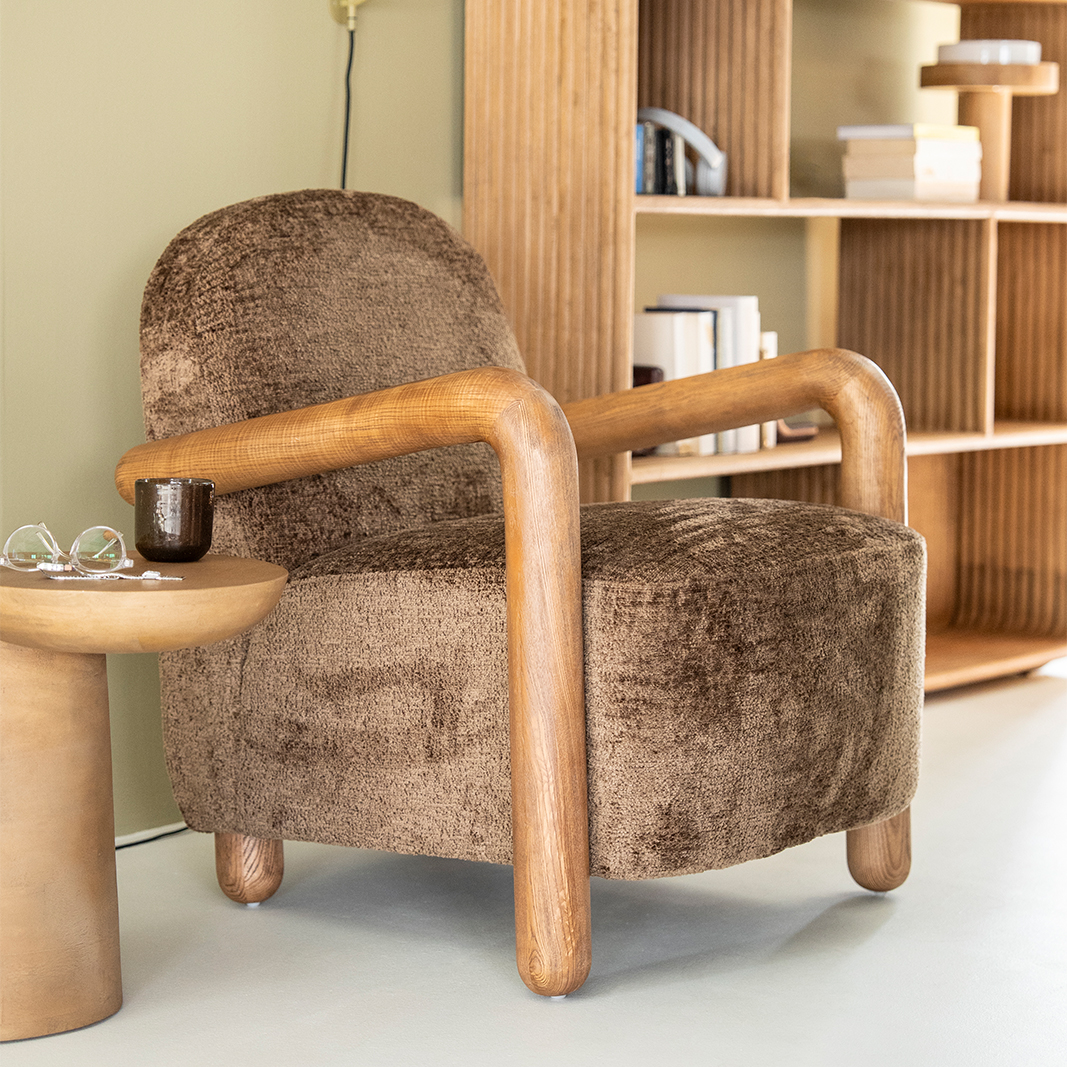 Fauteuil Retrova - Bruin - Stof - By Boo