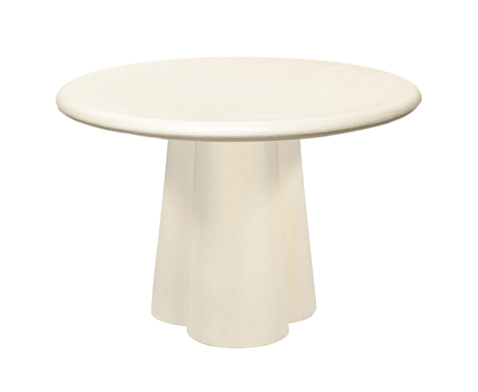 Eetkamertafel Clubs - Creme - Beton, MDF - Brix