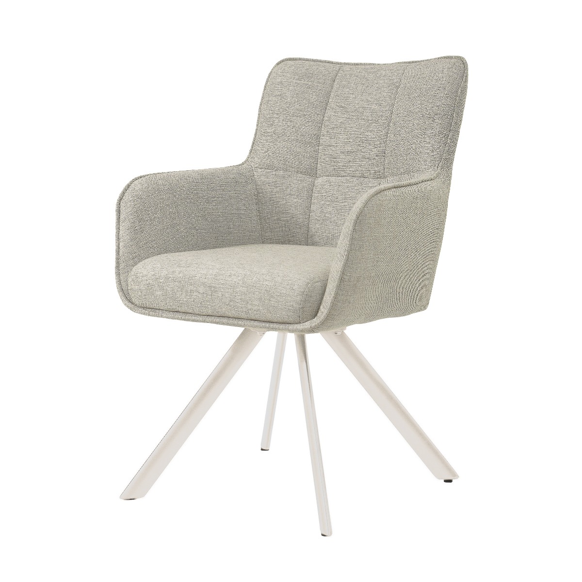 Eetkamerstoel Tori - Zonder armleuning - Beige - Geweven - Japandi - Living Furn