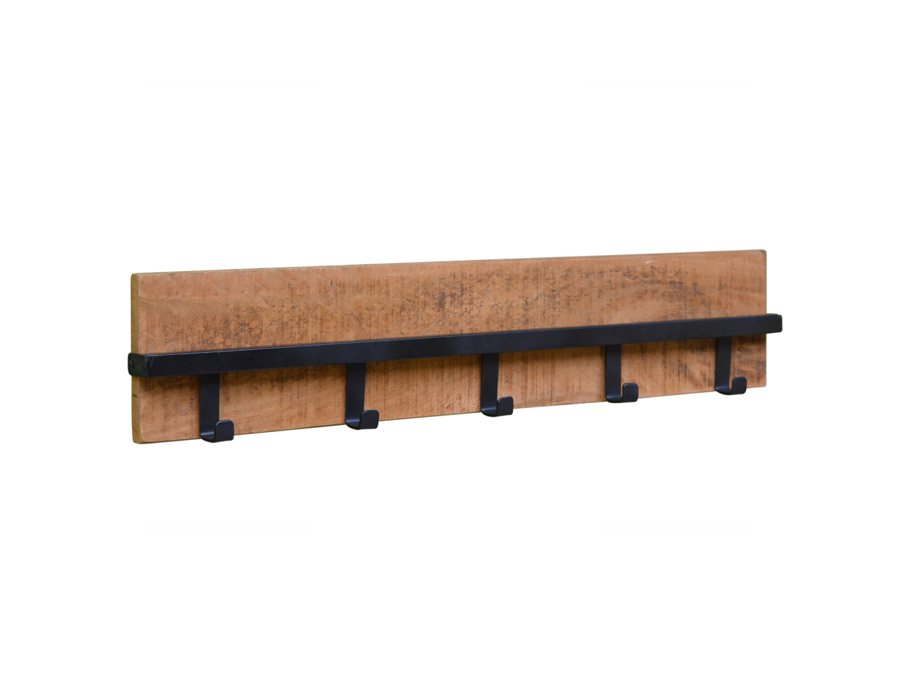 Kapstok Ethan - Natural - Mangohout, Gecoat staal - Brix