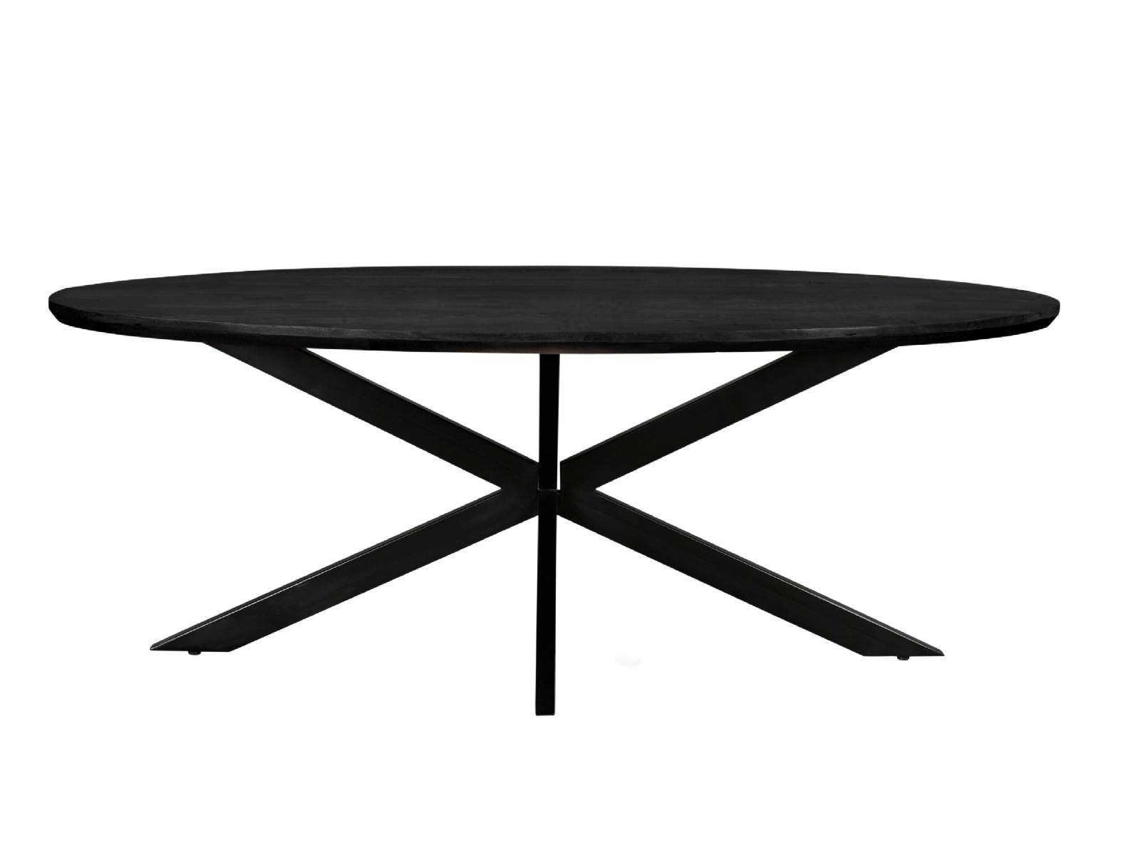 Eetkamertafel Jesper - Natural - Mangohout, Gecoat staal - Living Furn