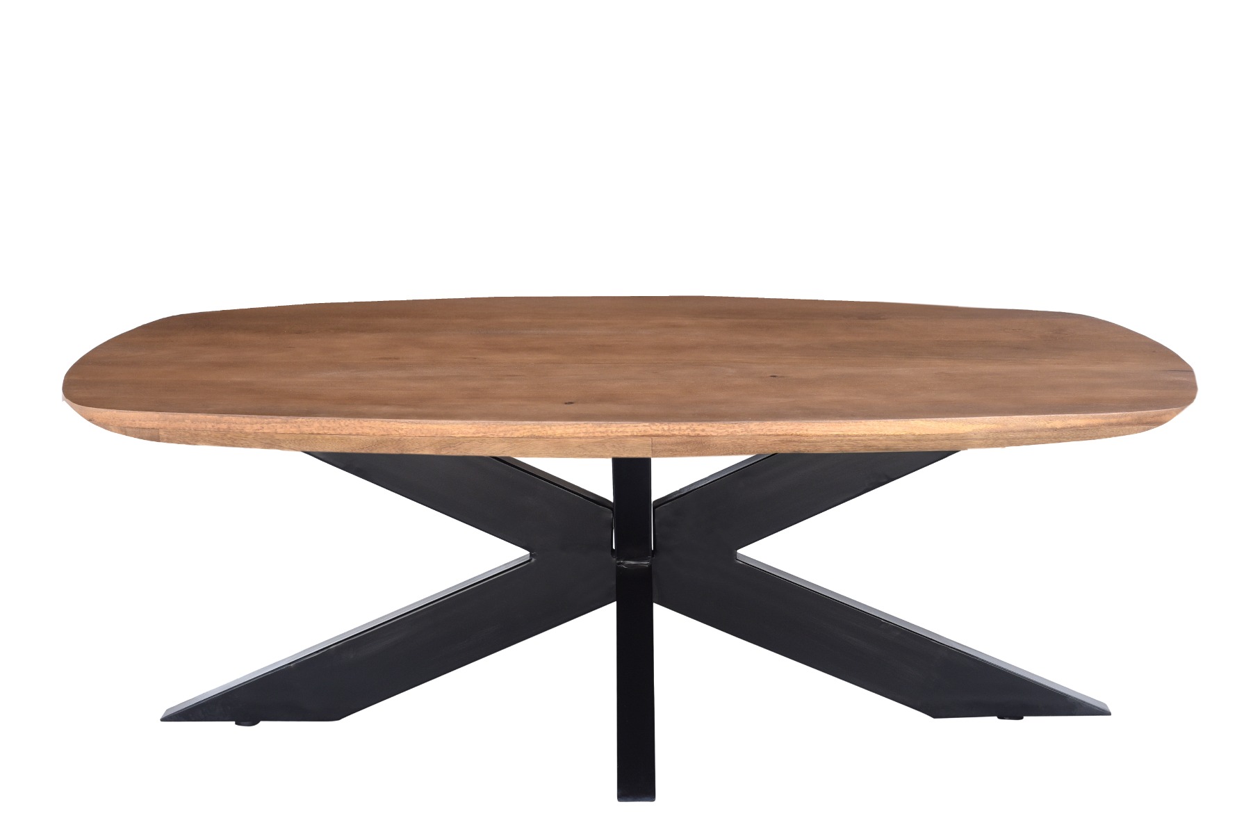 Salontafel Jesper - Natural - Mangohout, Gecoat staal - Living Furn