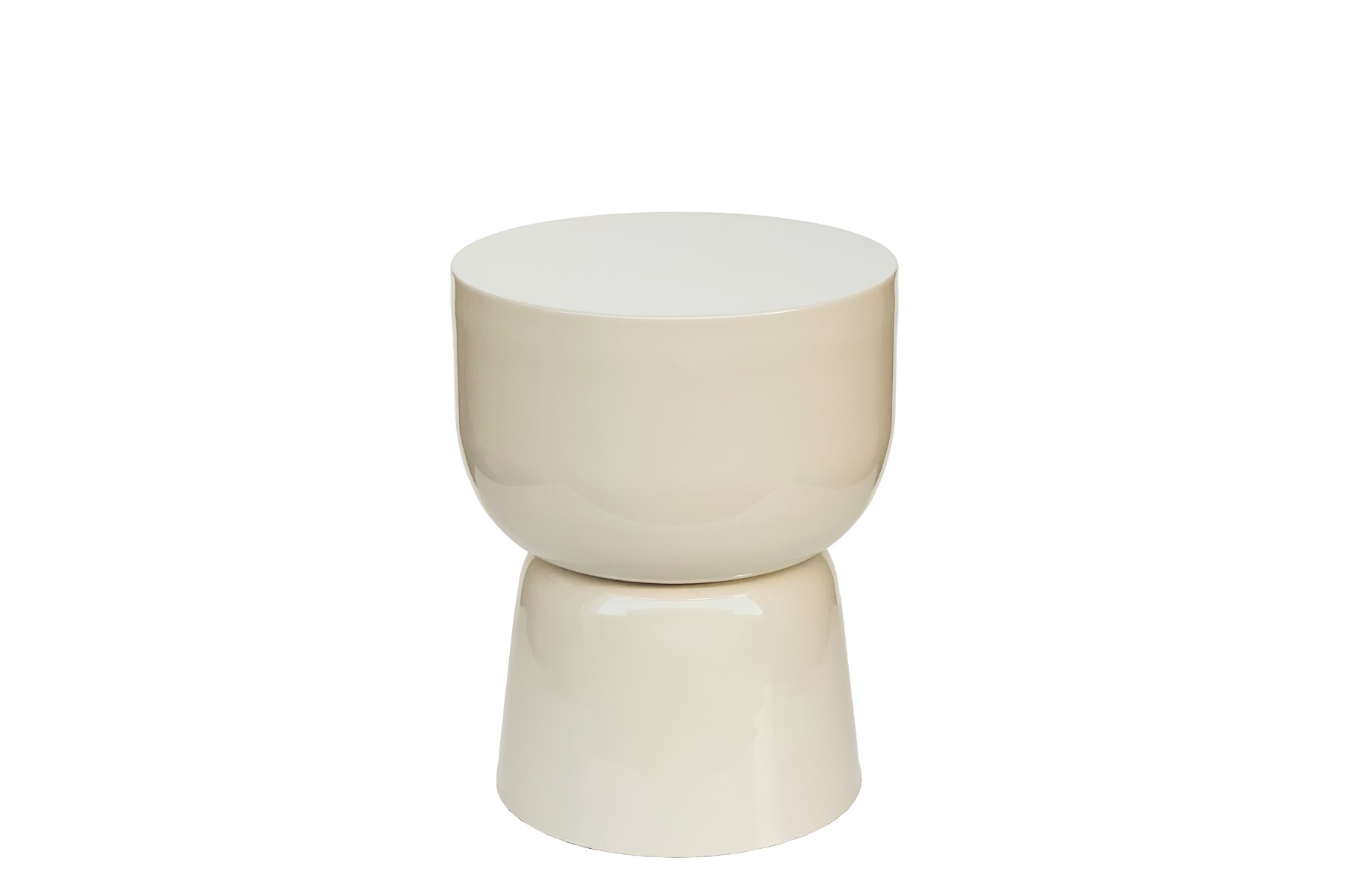 Bijzettafel Kian - Off White - Gecoat staal - Brix