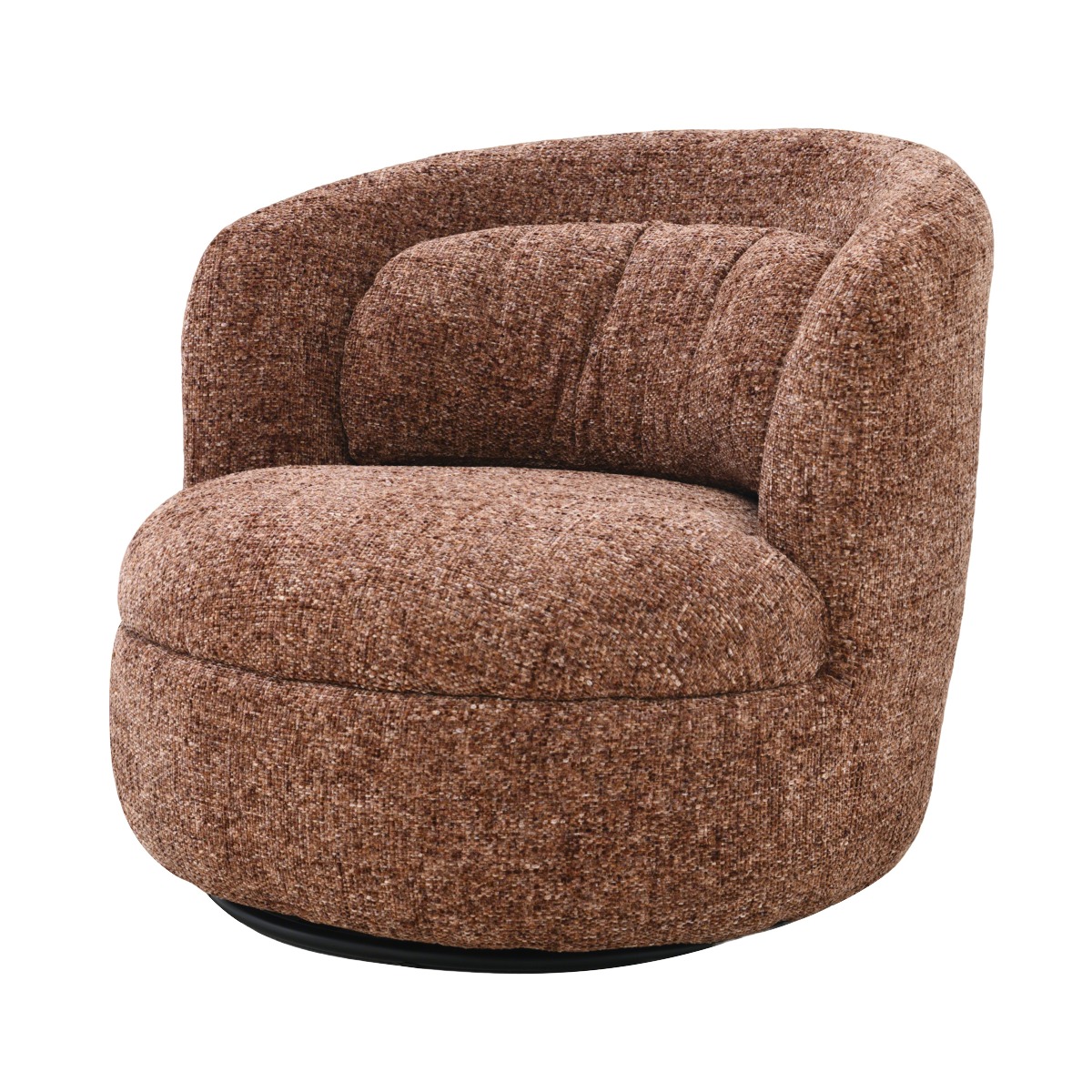 Fauteuil Britt - Bordeaux - Stof, Gecoat staal - Living Furn