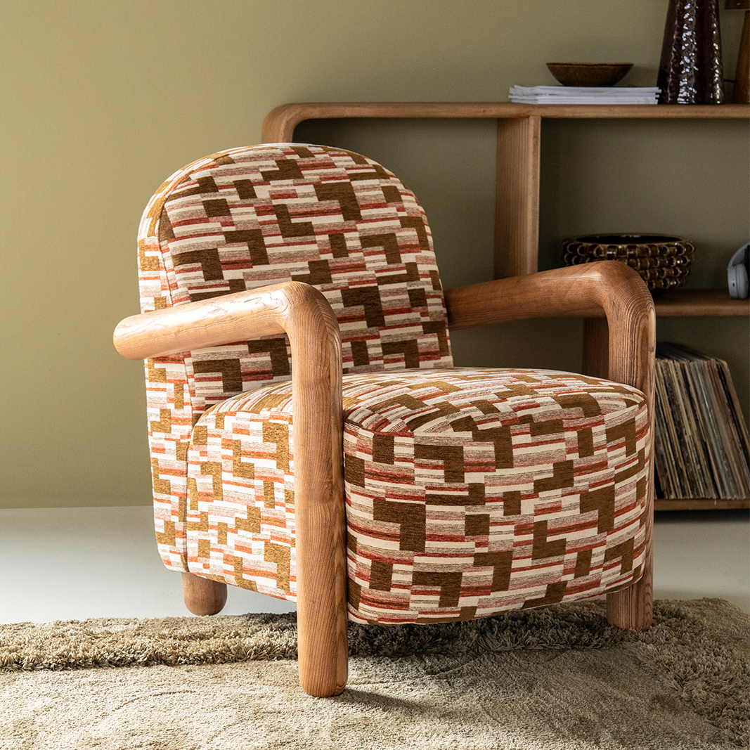 Fauteuil Retrova - Veelkleurig - Stof - By Boo