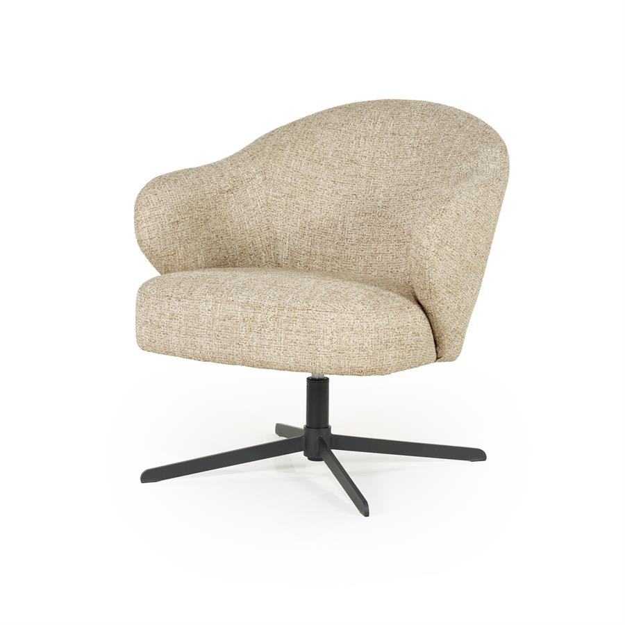Fauteuil Connor - Taupe - Stof - Eleonora