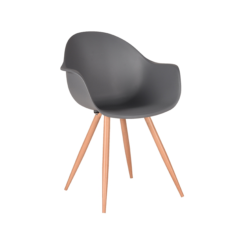 Eetkamerstoel Parma - Kuipstoel - Armleuning - Antraciet - PP - Modern - LABEL51