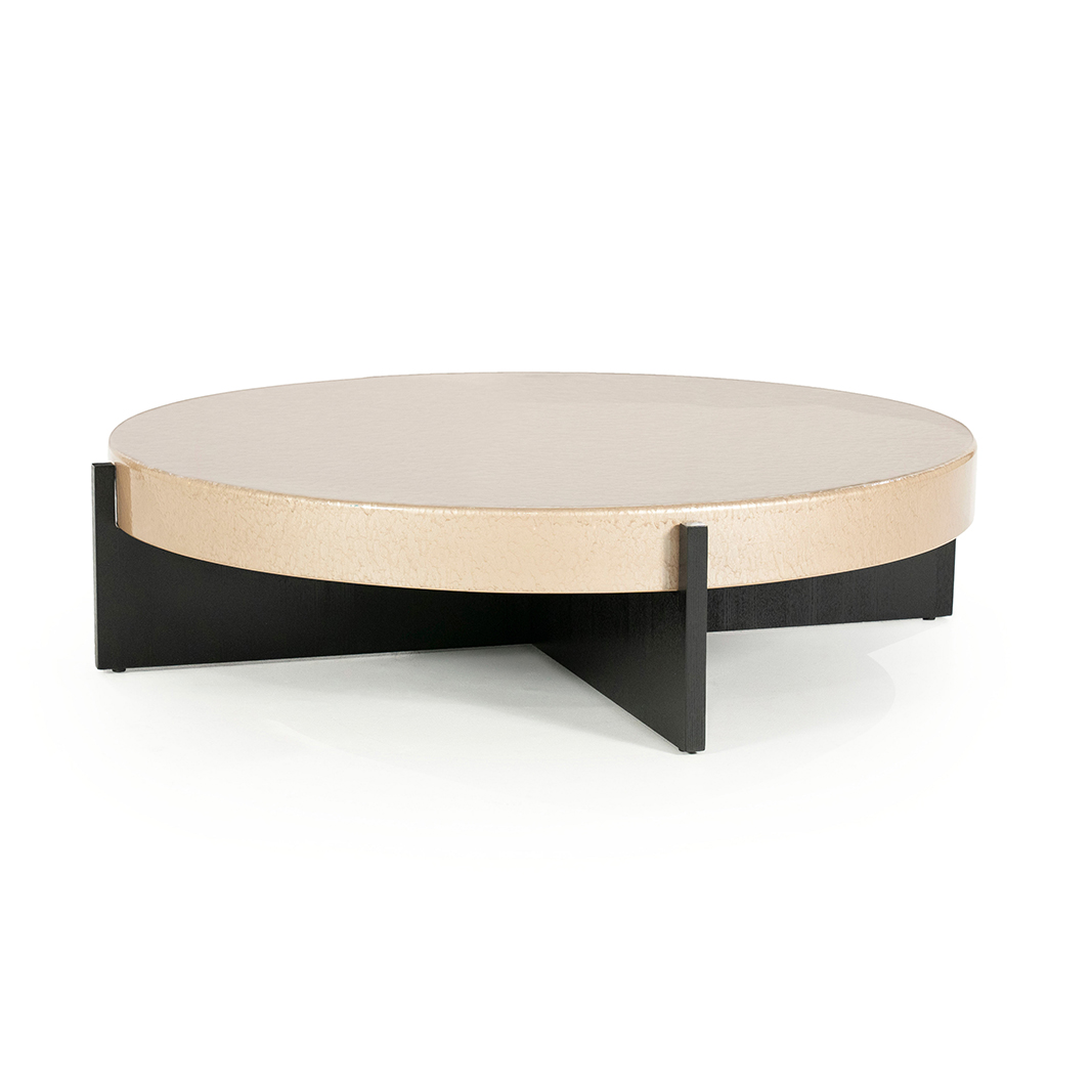 Salontafel Juliet - Beige - MDF & eiken fineer & Shiny shell painting - Eleonora