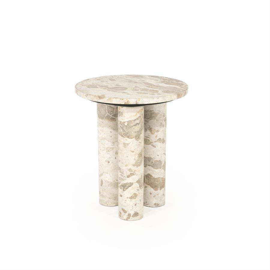 Bijzettafel Marmo - Beige - Marmer - By Boo