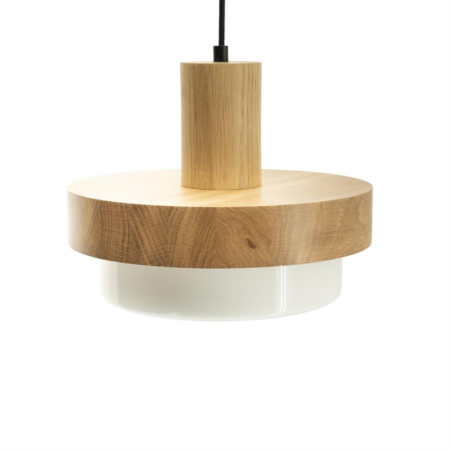 Hanglamp Oaka - Natuurlijk - Hout, ijzer & glas - By Boo