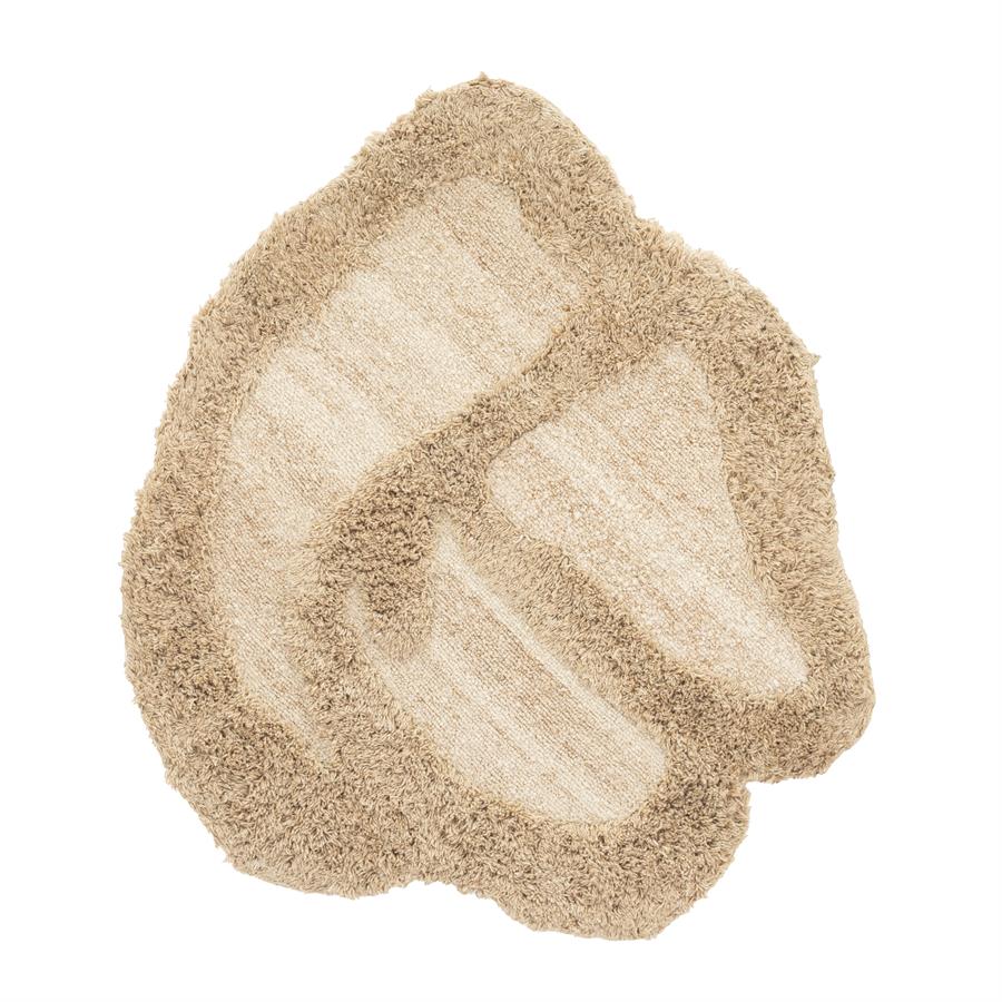 Vloerkleed Kabe - Bruin - Polyester, wol en hout - By Boo