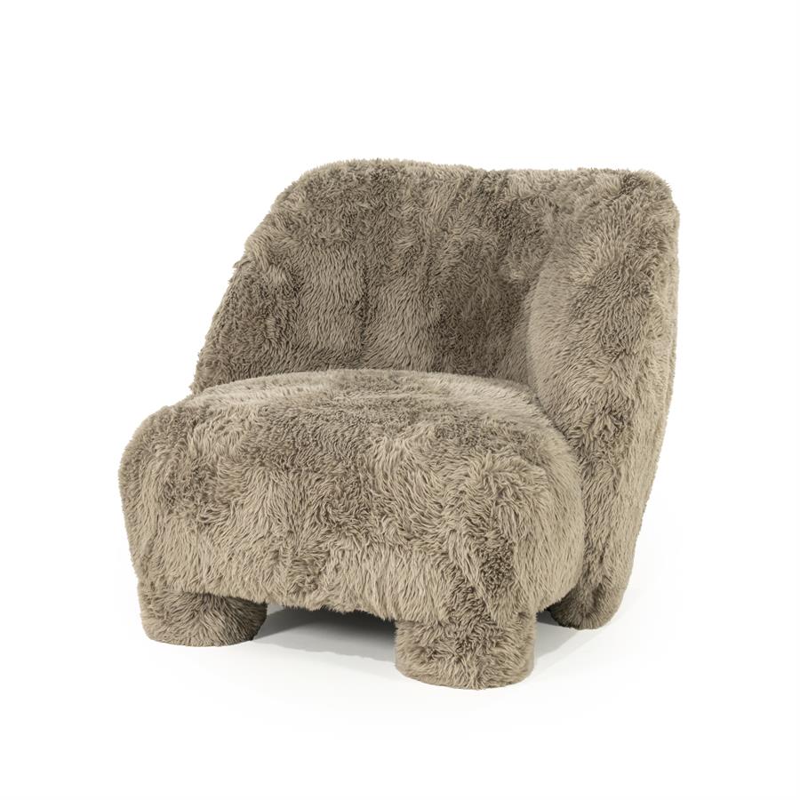 Fauteuil Samson - Taupe - Fluffy - Eleonora