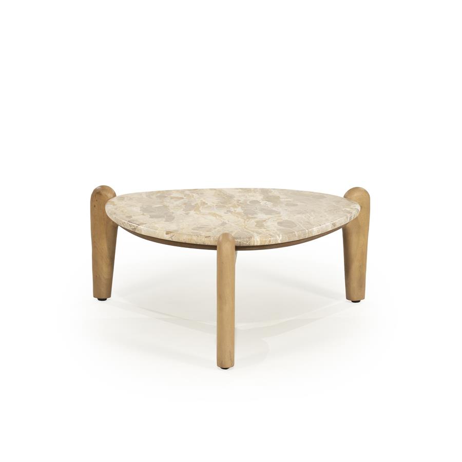 Salontafel Marnish - Bruin - Mango hout , Marmer - By Boo