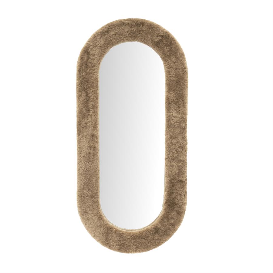 Spiegel Kiss - Bruin - Glas & stof - By Boo