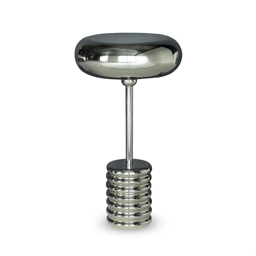 Tafellamp Chromeo - Chrome - IJzer - 29x29x46 cm - By Boo